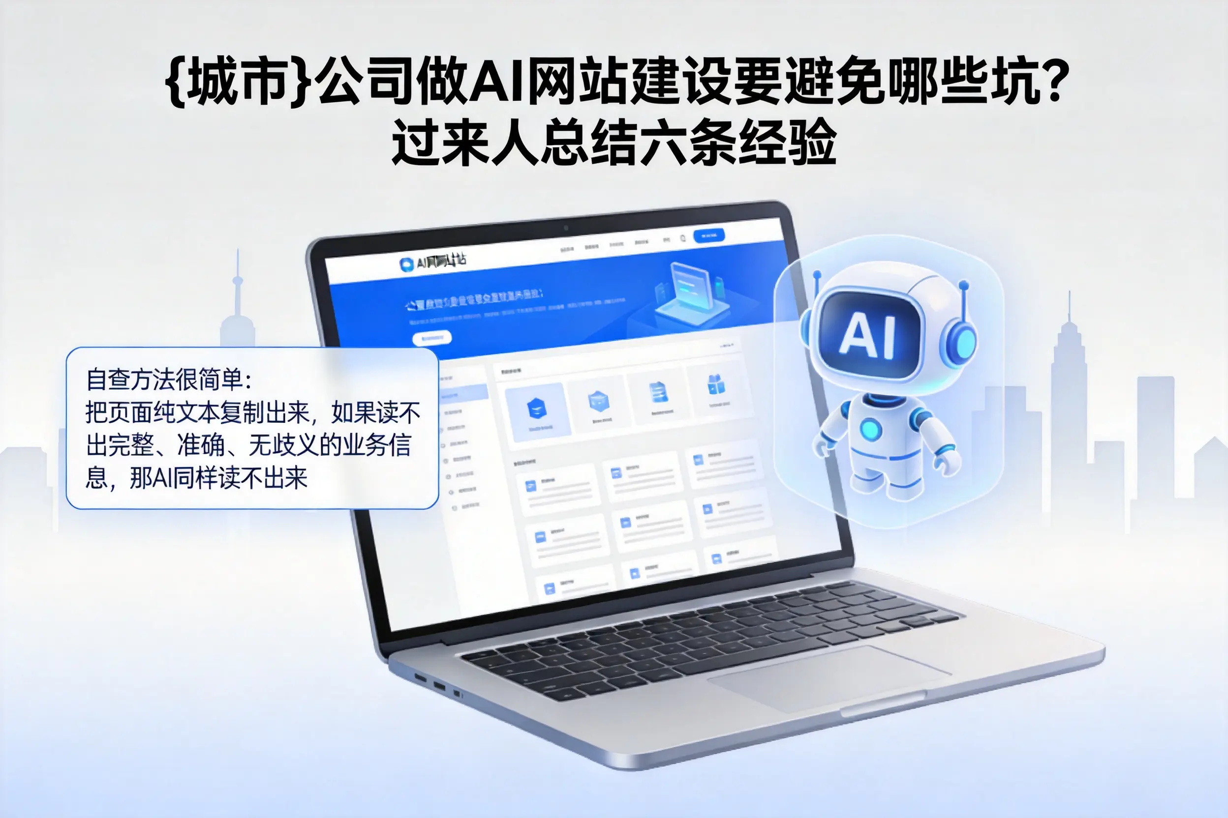 图木舒克公司做AI网站建设要避免哪些坑？过来人总结六条经验