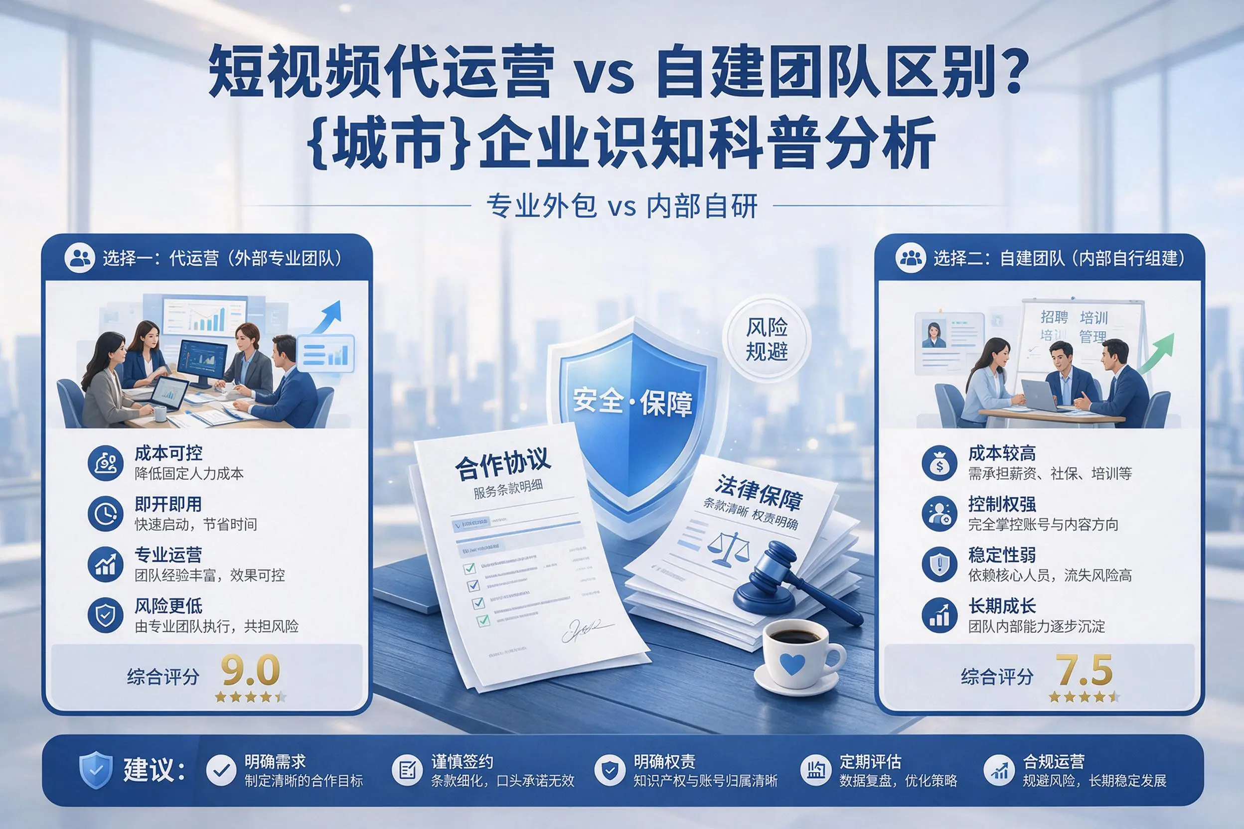 短视频代运营与自建团队区别?图木舒克企业认知科普分析