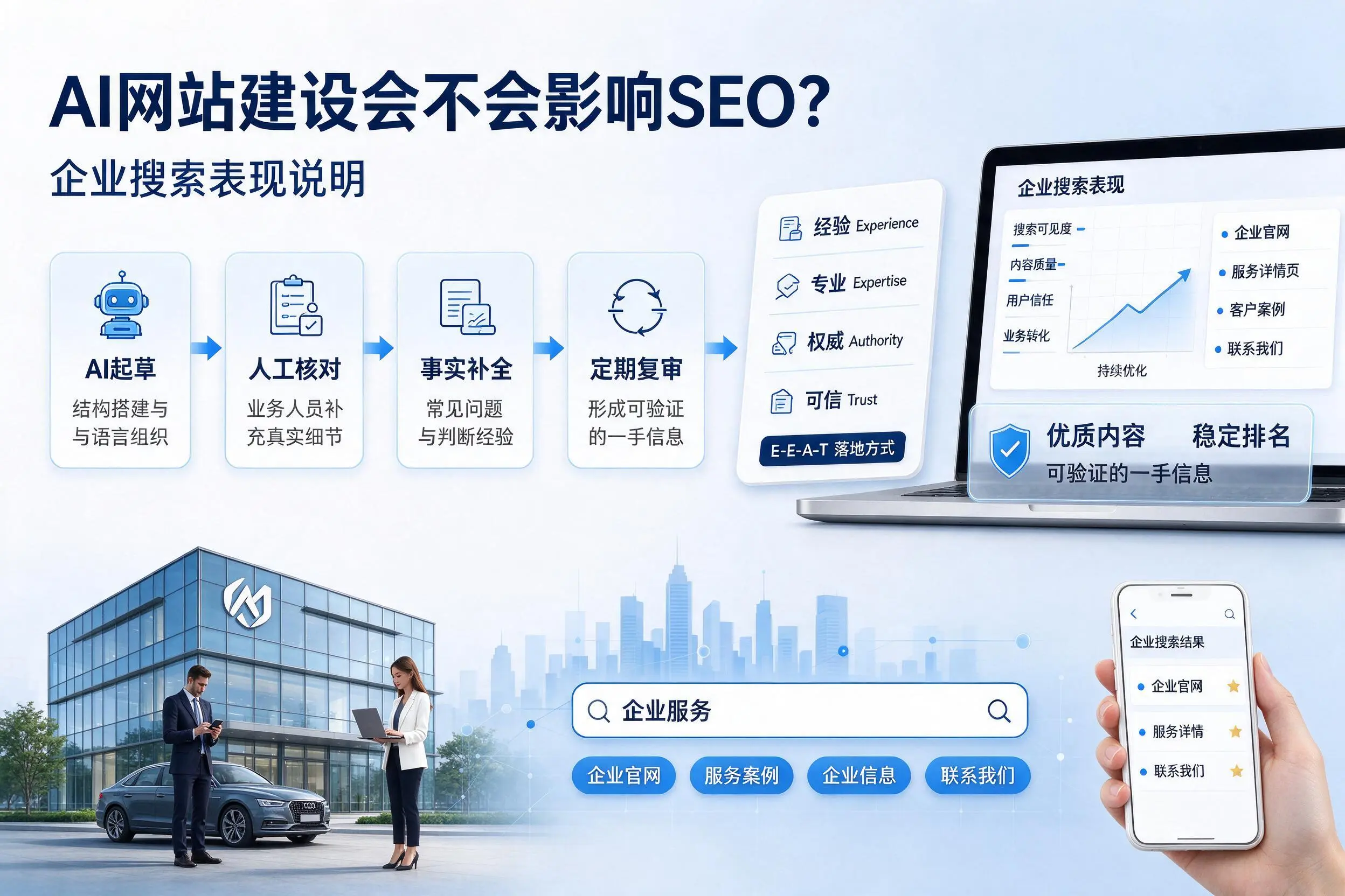 AI网站建设会不会影响SEO？图木舒克企业搜索表现说明